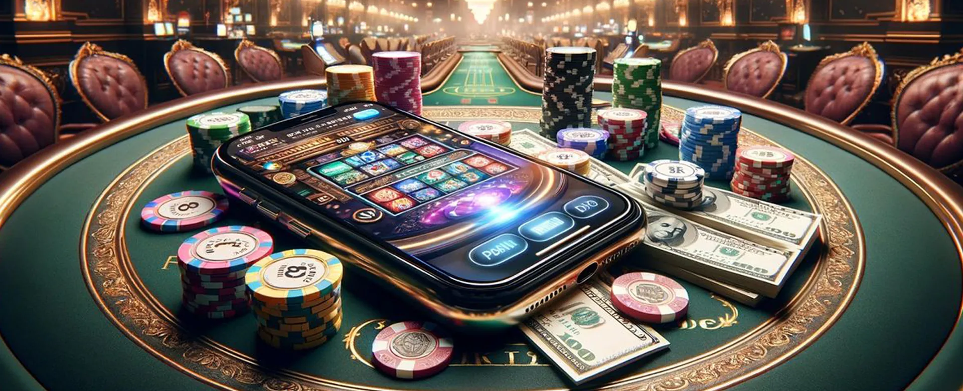 Dynamic PAGCOR online casino platform with golden chips and secure gaming interface, reflecting the #F2C14E and #FFD36B color scheme.